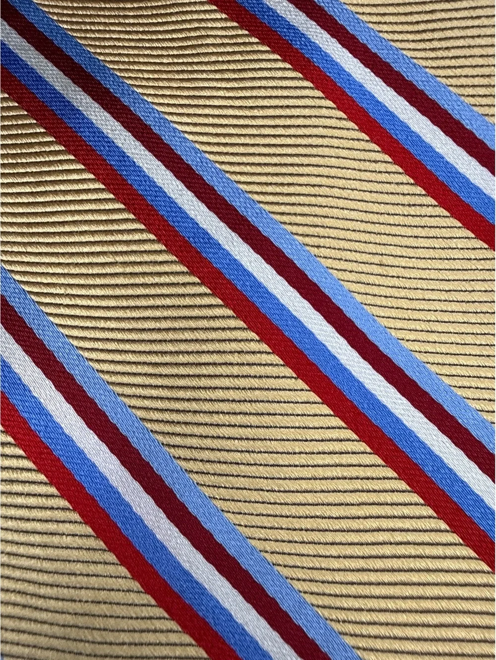 Vintage Brooks Brothers Makers Tie Pure Silk England USA Red Blue Stripe